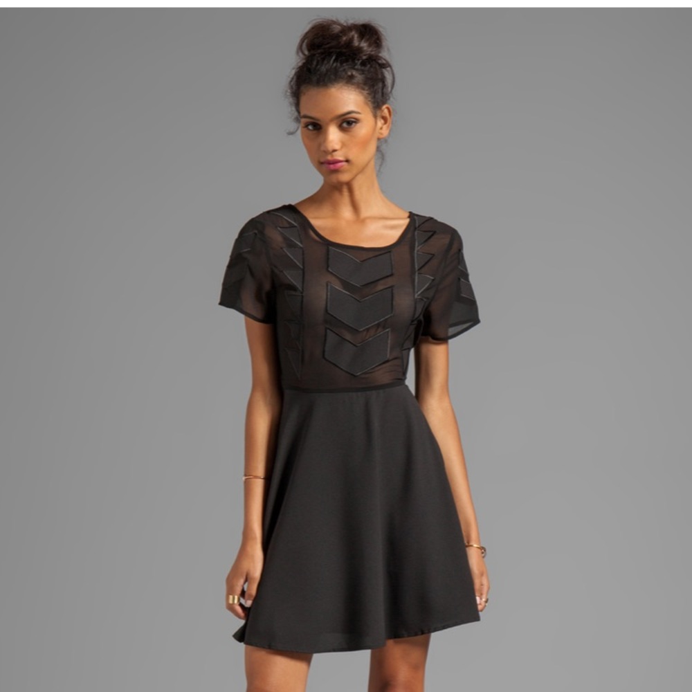 MINKPINK Zephyr black mini dress size small
